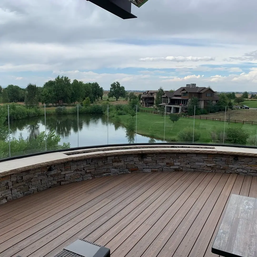modern mountain home custom deck